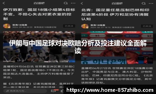 伊朗与中国足球对决欧赔分析及投注建议全面解读