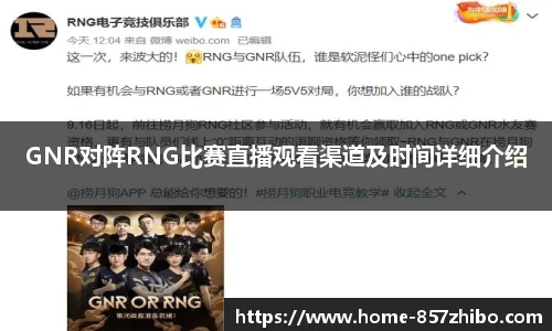 GNR对阵RNG比赛直播观看渠道及时间详细介绍